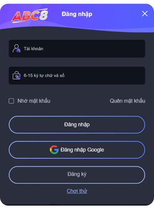 Hướng dẫn đăng nhập qua đường link chính thức của ABC8